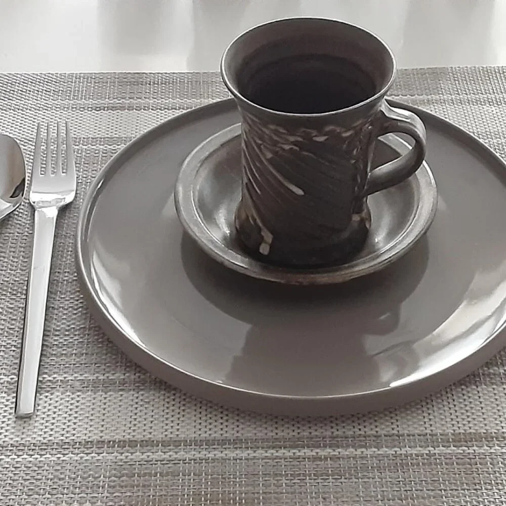 European Handcrafted Coffee Cups & Saucers set of (6)
